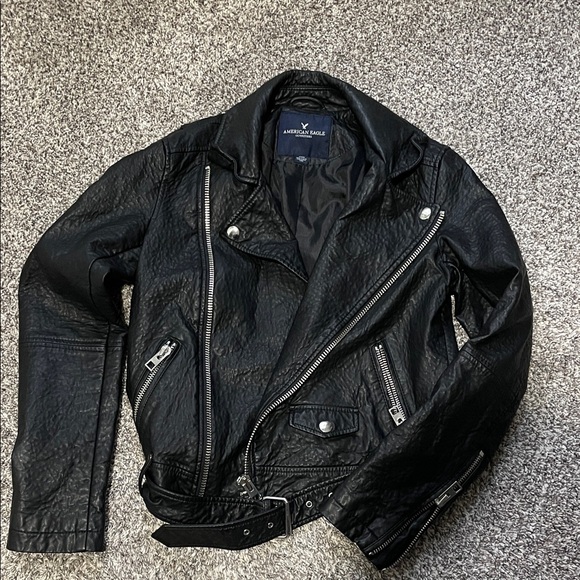 American Eagle Outfitters Women’s Black Biker Jacket size M - Picture 1 of 5